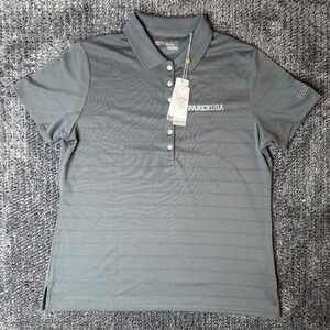Callaway Opti-Dri Women Golf Polo Shirt Large Grey Quiet Shade ParexUSA CGW437
